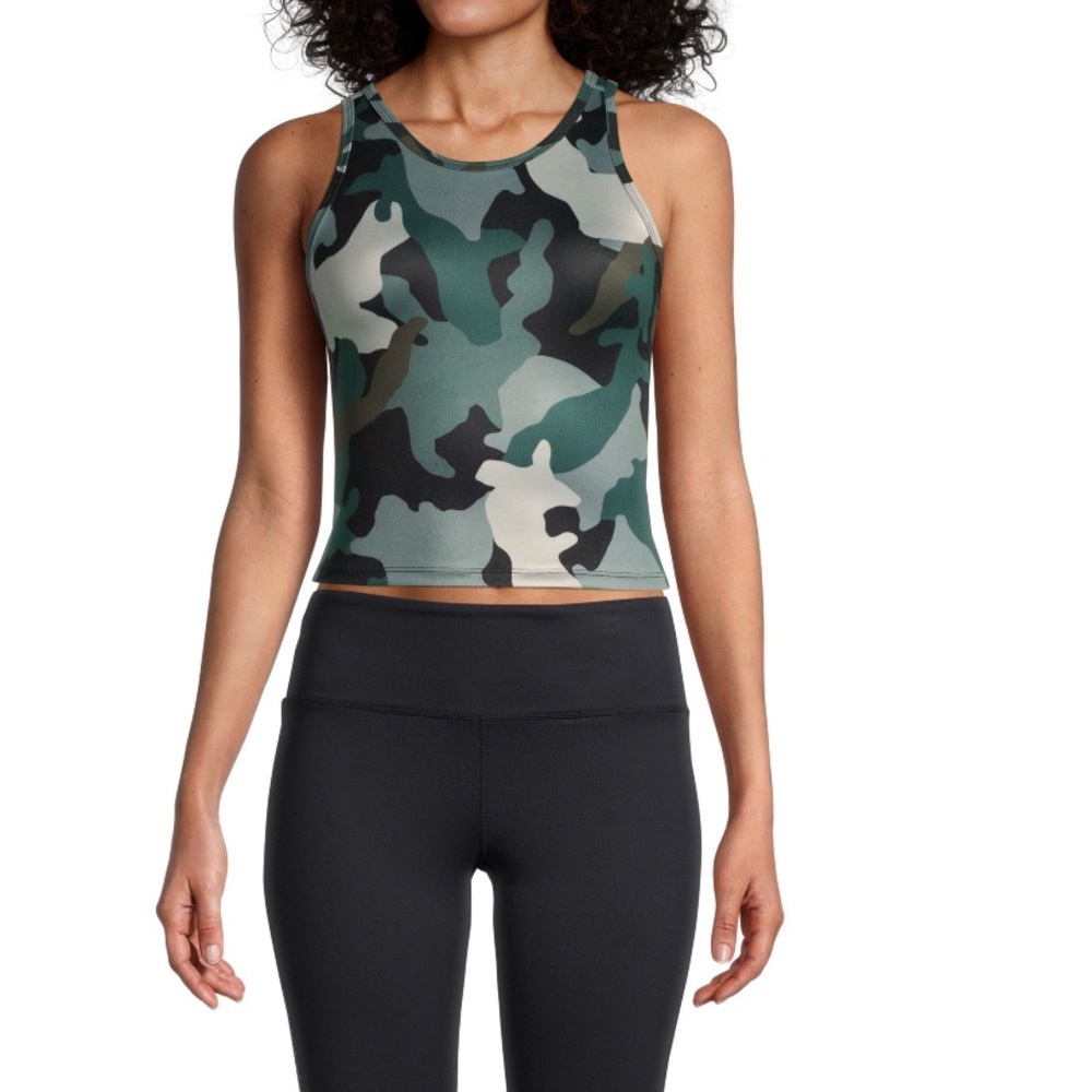 Honey Camo cropped tank top